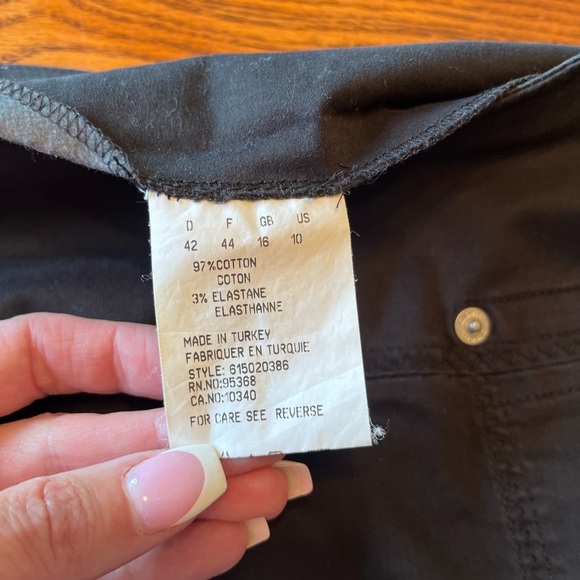 Vintage Olsen Europe Black Knee-Length A-Line Casual Skirt Size 10 - Picture 11 of 12